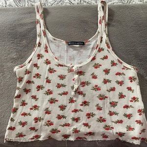brandy melville waffle print tank top